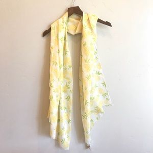 J.CREW Pineapple Printed Sheer Scarf